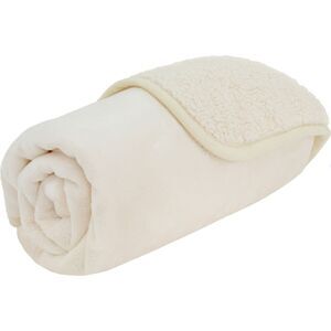 PetAmi Sherpa Fleece Waterproof Cat & Dog Blanket, Beige, Small